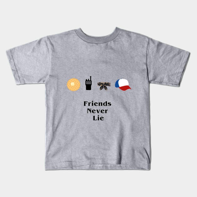 Friends Never Lie Kids T-Shirt by bradipo28